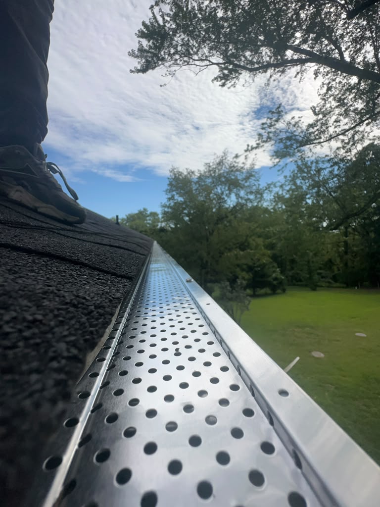 Perforated gutter guards in West Chester